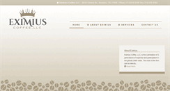 Desktop Screenshot of eximiuscoffee.com